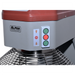 Alpha AVP-60 60 qt planetary stand mixer, close-up of the powered bowl lift up, stop and down buttons on the side