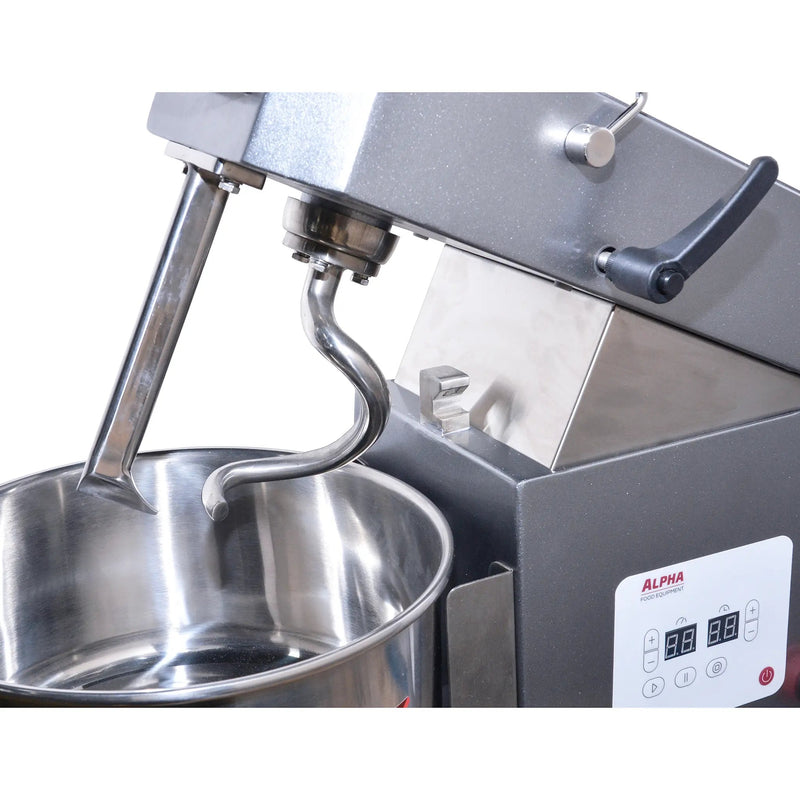 Alpha AVS-10T Ten Speed Commercial Tilting Spiral Mixer - 10Qt Capacity, 120V-Phoenix Food Equipment