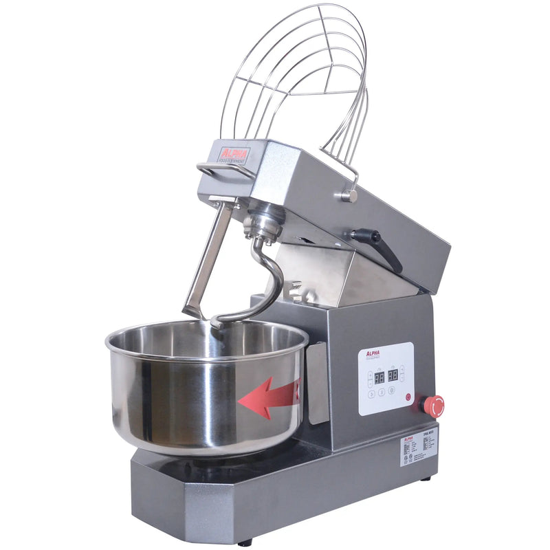 Alpha AVS-10T Ten Speed Commercial Tilting Spiral Mixer - 10Qt Capacity, 120V-Phoenix Food Equipment