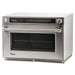 Amana AMSO22 heavy volume microwave steamer, 2200W, stainless steel with top touchpad and glass door, angled