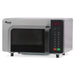 Amana RMS10TSA low volume commercial microwave, 1000W, stainless steel with touchpad and red display, angled