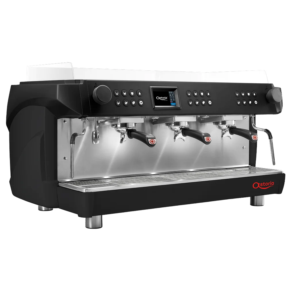 Astoria Plus4You Advantage Three Group Raised Espresso Machine Black-Phoenix Food Equipment