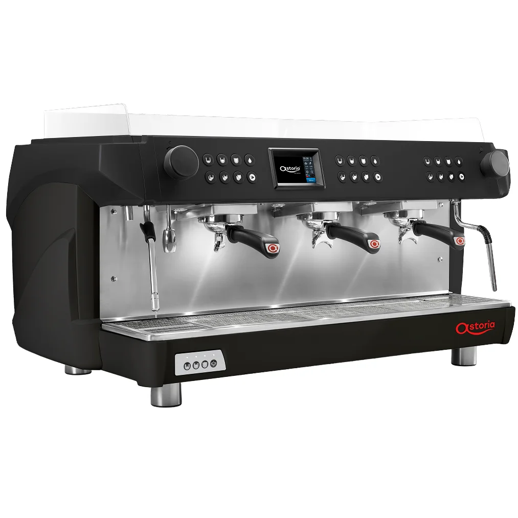 Astoria Plus4You Advantage Three Group Raised Espresso Machine Black-Phoenix Food Equipment