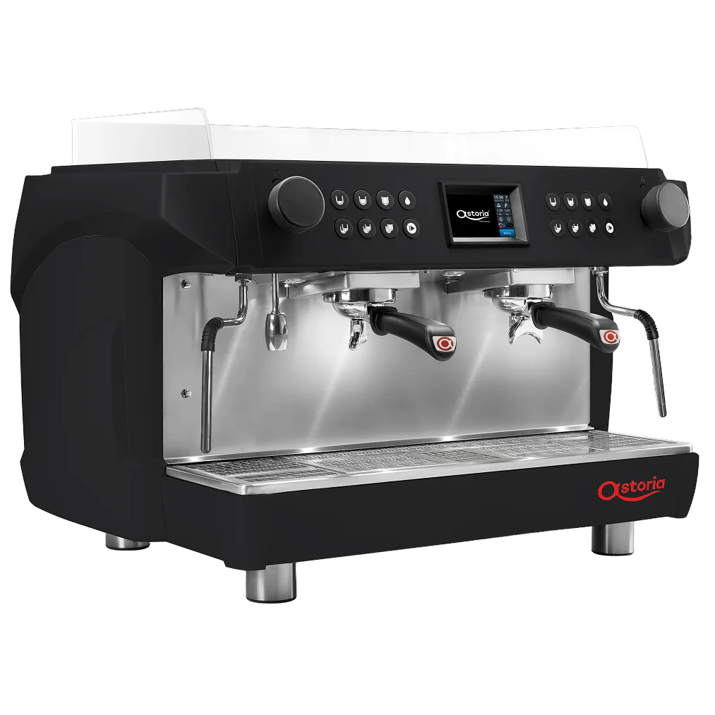 Astoria Plus4You Advantage Two Group Raised Espresso Machine Black-Phoenix Food Equipment