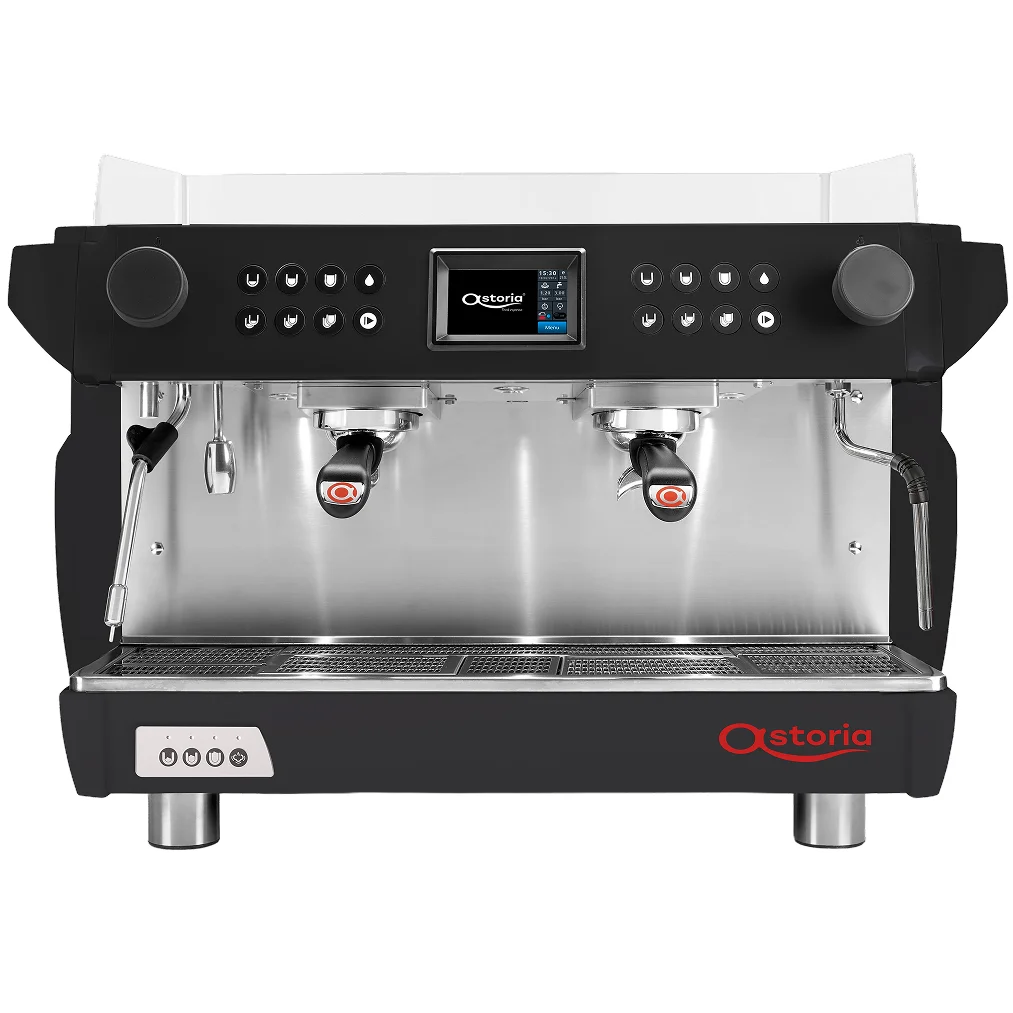 Astoria Plus4You Advantage Two Group Raised Espresso Machine Black-Phoenix Food Equipment