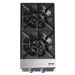 Atosa ACHP-2 12-inch two burner gas countertop hot plate, top view of the cast iron grates and burners