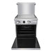 Atosa AGR-24G 24-inch griddle top gas range with the oven door open showing the oven rack inside