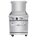 Atosa AGR-24G 24-inch natural gas or propane griddle top range with standard oven, front view