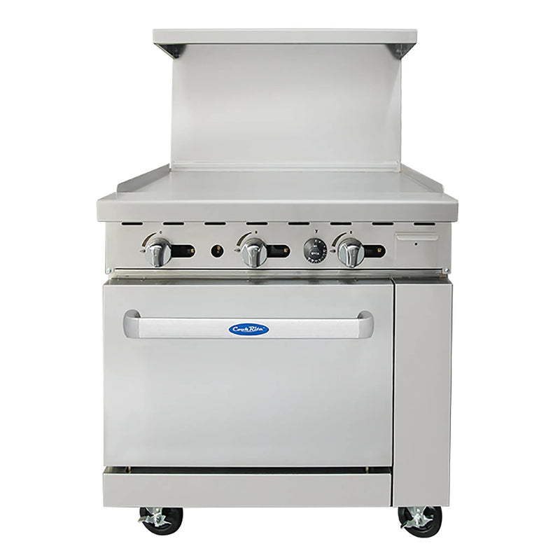 Atosa AGR-36G 36-inch natural gas or propane commercial range with standard oven, front view