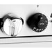 Atosa AGR-4B four burner gas range, close-up of the burner control knob and oven thermostat dial