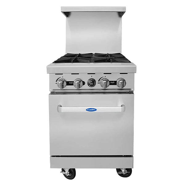 Atosa AGR-4B Natural Gas/Propane 24" Stove Top Cooking Range - 4 Burners-Phoenix Food Equipment
