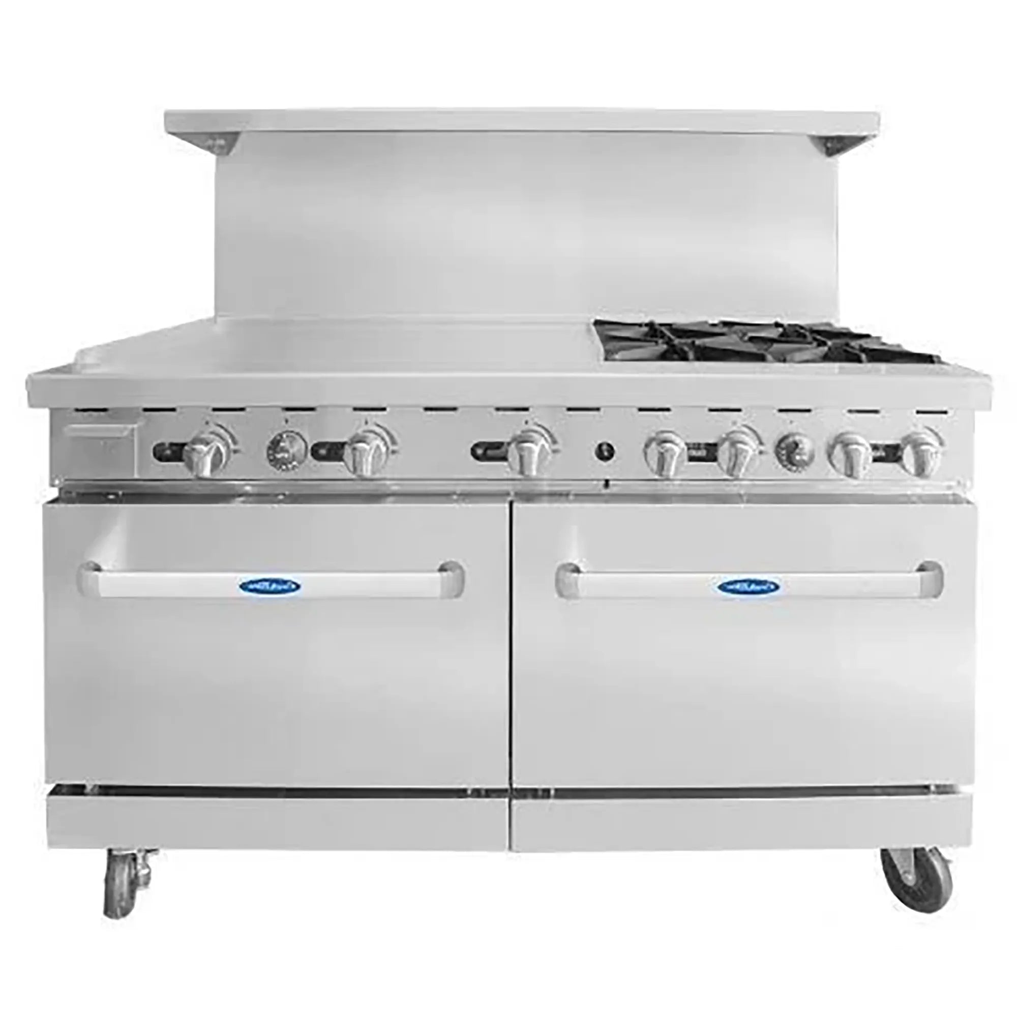 Atosa AGR-4B36GR Natural Gas/Propane 60" Stove Top Range - 4 Burners & 36" Griddle - Various Configurations-Phoenix Food Equipment