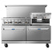 Atosa AGR-6B24RGB 60-inch gas range with six burners and a 24-inch raised griddle broiler, front view