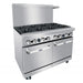 Atosa AGR-8B 48-inch eight burner commercial gas range, angled view of the stainless steel body