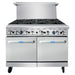 Atosa AGR-8B 48-inch natural gas or propane eight burner commercial range with two ovens, front view