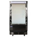 Atosa AOM-40B 40-inch open air refrigerated merchandiser with the night curtain pulled down, front view