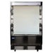 Atosa AOM-50B 52-inch open air refrigerated merchandiser with the night curtain pulled down, front view
