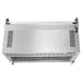 Atosa ATCM-36 36-inch gas cheese melter, rear view of the stainless steel housing and mounting