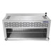 Atosa ATCM-36 36-inch natural gas or propane cheese melter, front view of the stainless steel body