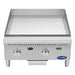 Atosa ATG-2424 24-inch countertop gas griddle, top view of the polished chrome griddle plate option