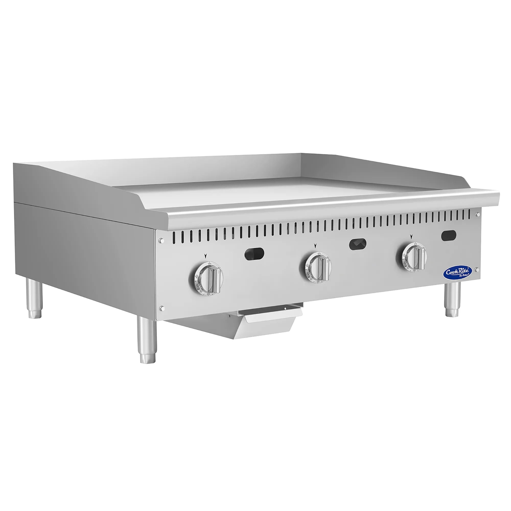 Atosa ATG-3624 Natural Gas/Propane 36" Thermostatic Griddle - 24" Deep Plate - Various Configurations-Phoenix Food Equipment