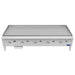 Atosa ATG-6024 60-inch thermostatic gas griddle, top view of the 24-inch deep steel griddle plate