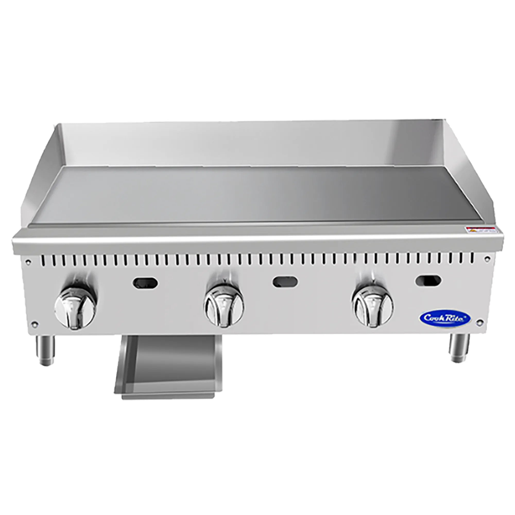 Atosa ATMG-36 Natural Gas/Propane 36" Manual Griddle - 20" Deep Plate-Phoenix Food Equipment
