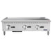 Atosa ATMG-36 36-inch stainless steel manual gas griddle with 20-inch deep plate and three control knobs, front view