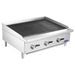 Atosa ATRC/ATCB-36 36-inch stainless steel countertop gas charbroiler with cast iron grates, angled left view