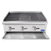 Atosa ATRC/ATCB-36 36-inch heavy duty gas charbroiler, front view with the crumb tray pulled out