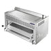 Atosa ATSB-36 36-inch gas salamander broiler with stainless steel housing and side controls, angled side view
