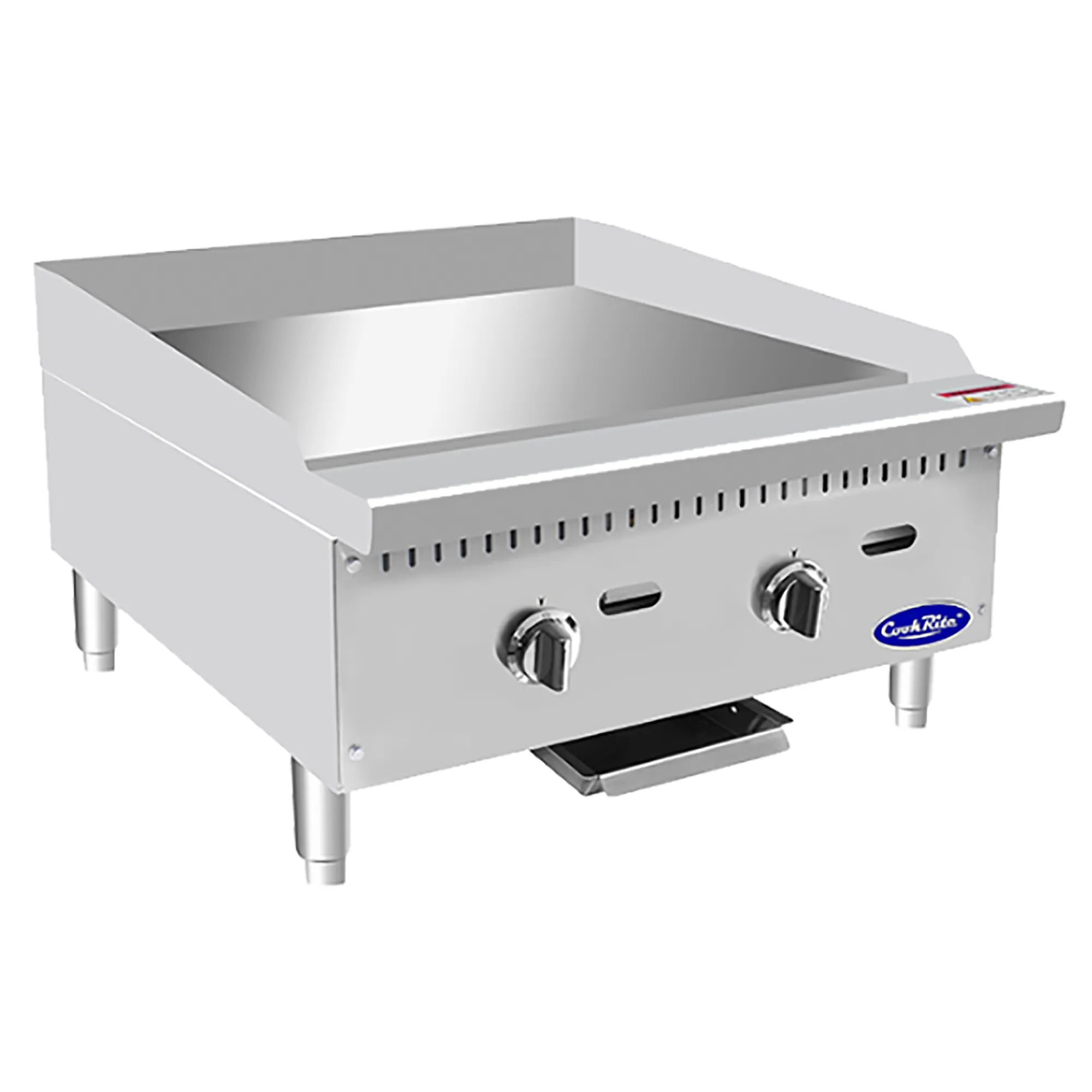 Atosa ATTG-24 Natural Gas/Propane 24" Thermostatic Griddle - 19.9" Deep Plate-Phoenix Food Equipment