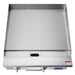 Atosa ATTG-24 24-inch thermostatic gas griddle, top view of the smooth 20-inch deep steel cooking plate