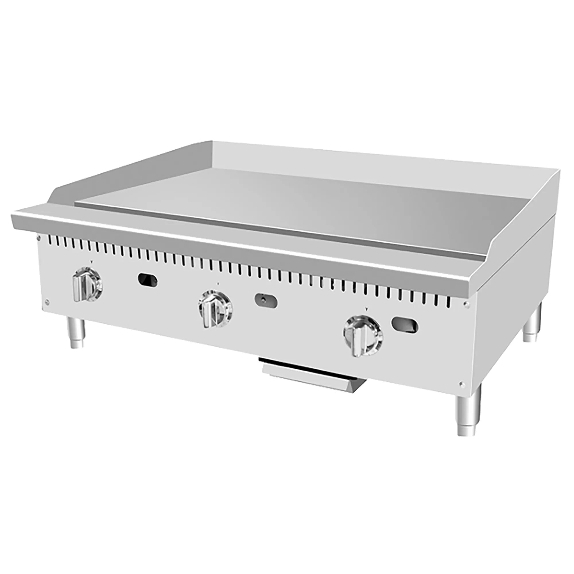 Atosa ATTG-36 Natural Gas/Propane 36" Thermostatic Griddle - 19.9" Deep Plate-Phoenix Food Equipment