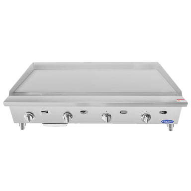 Atosa ATTG-48 Natural Gas/Propane 48" Thermostatic Griddle - 19.9" Deep Plate-Phoenix Food Equipment