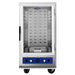 Atosa ATWC-12 half height heated holding cabinet with clear door and blue front control panel, front view