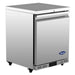 Atosa AUF24SD 24-inch single door stainless steel freezer work table with flat top, angled right view