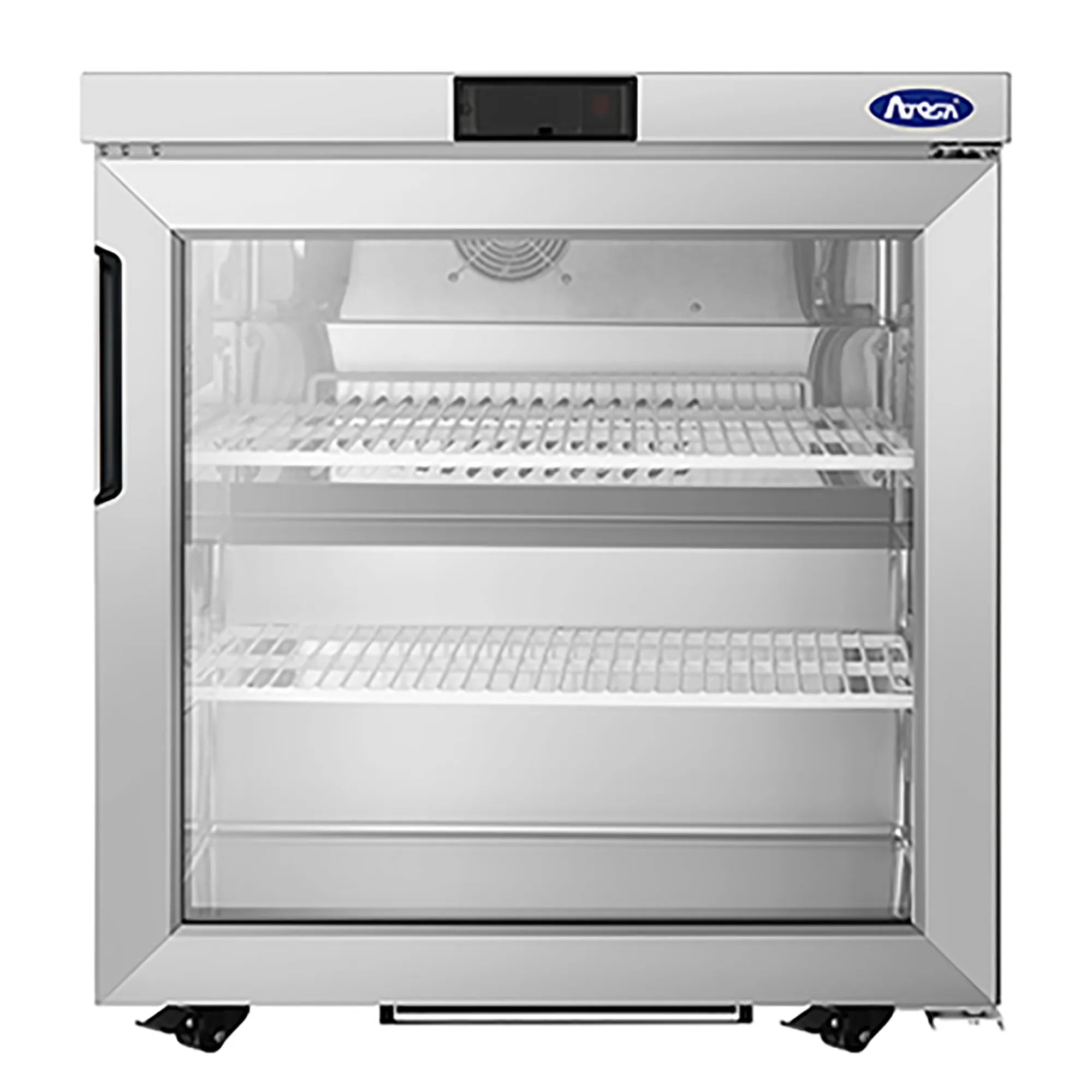 Atosa AUR27GD Single Glass Door 27" Refrigerated Work Table-Phoenix Food Equipment