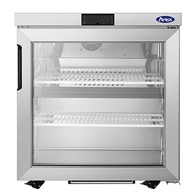 Atosa AUR27GD Single Glass Door 27" Refrigerated Work Table-Phoenix Food Equipment
