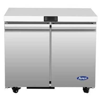 Atosa AUR36SD Double Door 36" Refrigerated Work Table-Phoenix Food Equipment