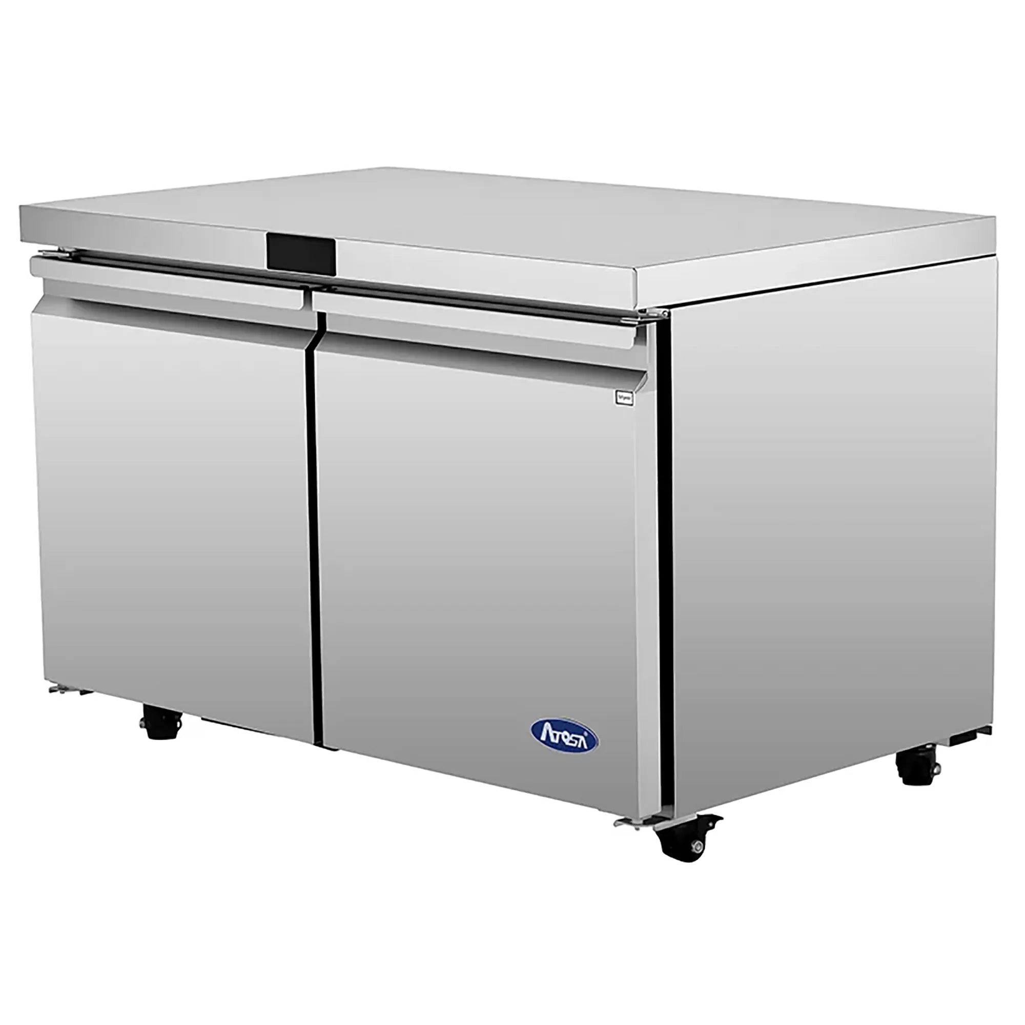 Atosa AUR48SD Double Door 48" Refrigerated Work Table-Phoenix Food Equipment