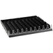 Atosa black plastic bottle divider tray for glass door refrigerators, sized for 12, 14 and 16 oz bottles