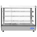 Atosa CHDS-71 36-inch square glass heated display case in stainless steel with rear access, front view