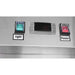 Atosa CRDC-46 refrigerated pastry display case, close-up of the digital temperature control and power switches