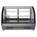 Atosa CRDC-46 36-inch countertop refrigerated pastry display case, rear view showing the sliding access doors