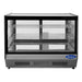 Atosa CRDS-42 28-inch countertop refrigerated pastry display case, rear view showing the sliding access doors