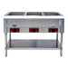 Atosa CSTEA-3C 3-well electric steam table in stainless steel with individual controls and undershelf, 120V
