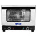 Atosa CTCO-25 quarter size electric countertop convection oven in stainless steel with glass door, 120V, front view