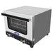 Atosa CTCO-50 half size stainless steel countertop convection oven with dual control knobs, angled view