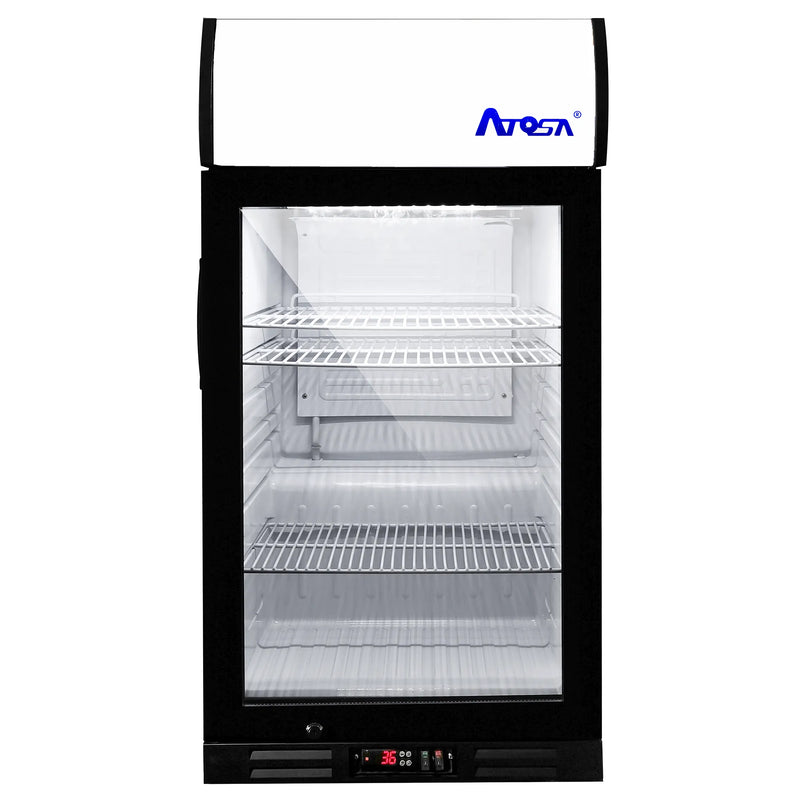 Atosa CTD-3ST Single Door 18" Wide Counter Top Display Refrigerator with Illuminated Display-Phoenix Food Equipment